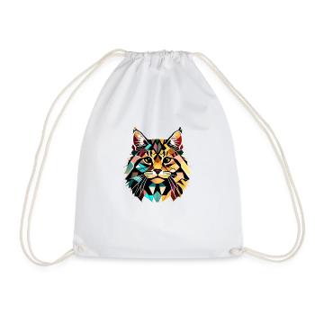 Maine Coon Chat Propriétaire Chaton Chaton Chaton Mâle - Sac de sport léger - blanc - Devant
