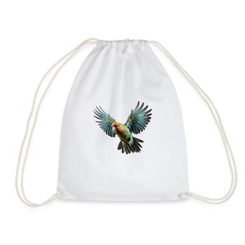 All species of parrots are social animals - Drawstring Bag - white - Front
