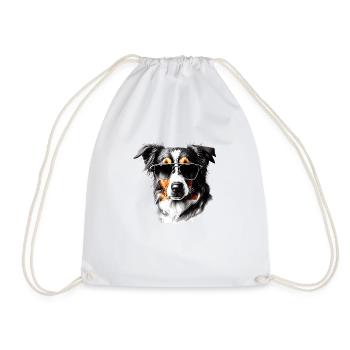Australischer Schäferhund Hunde Hundehalter Hund - Turnbeutel - Weiß - Vorne