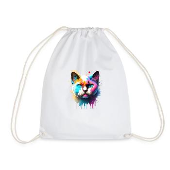 Siamese Cat, Cat, Domestic Cat, Cat Owner, Kitten - Drawstring Bag - white - Front