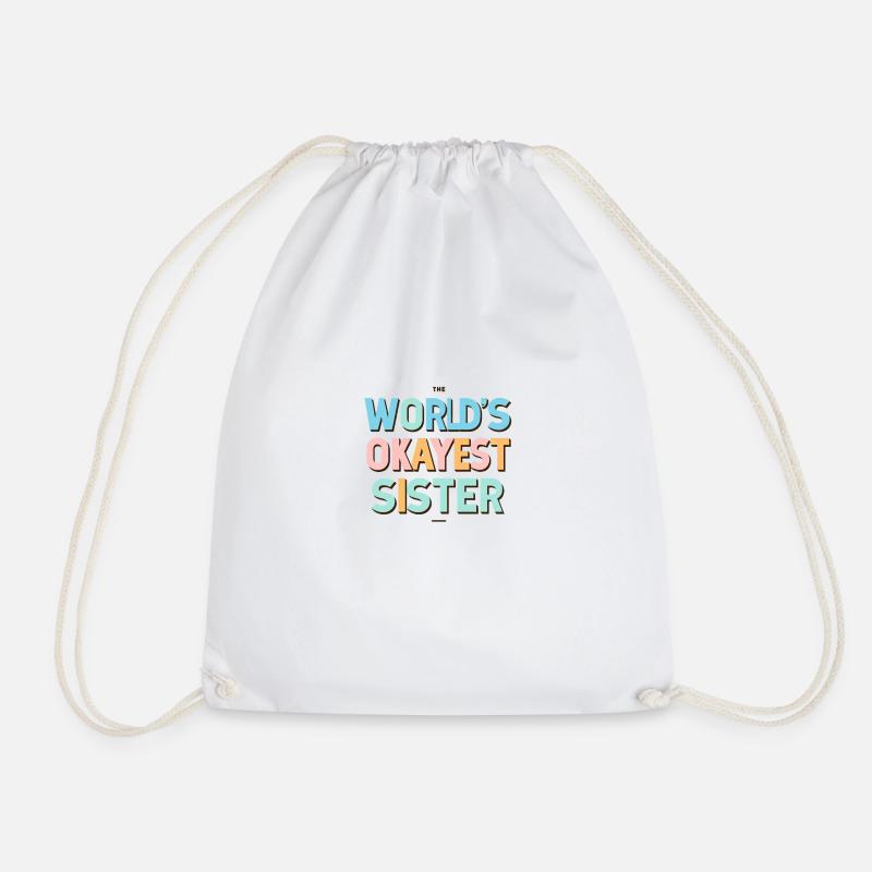 Mediocre Sibling Recognition 2 - Drawstring Bag - white