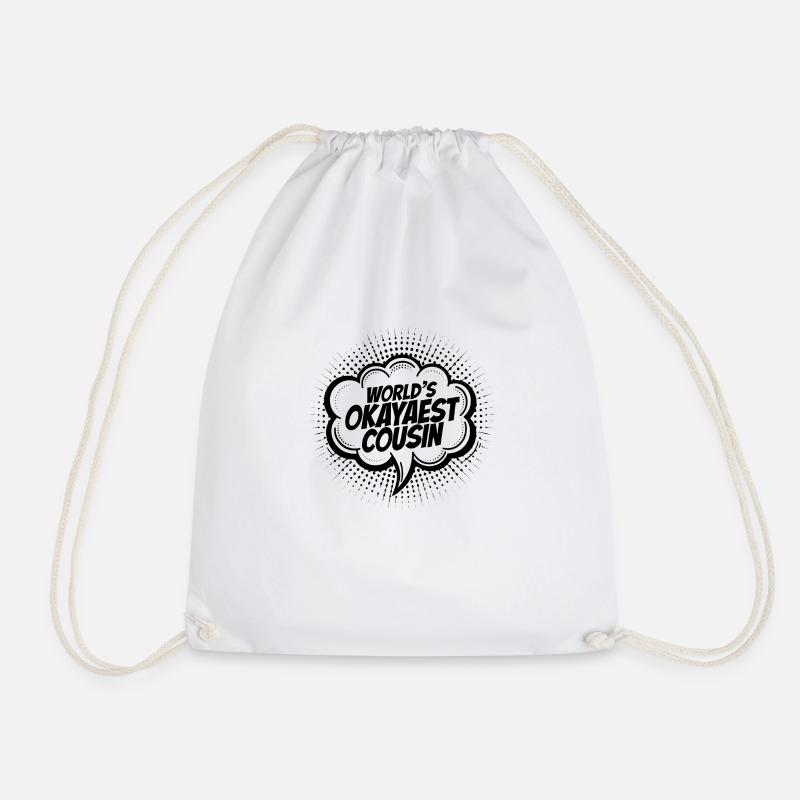 Comic Quote For Cousins - Drawstring Bag - white