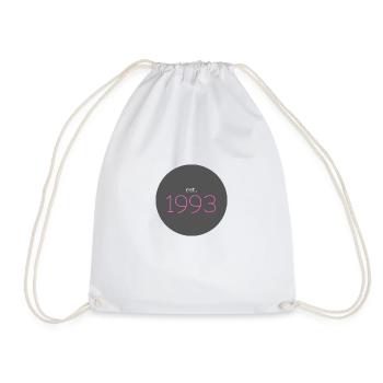 est. 1993, Birthday, Date, 90s, Year - Drawstring Bag - white - Front