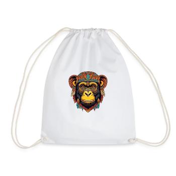 Chimpanzé - Sac de sport léger - blanc - Devant