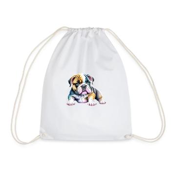 Bulldogge Hunde Hund Hundebesitzer Hundehalter - Turnbeutel - Weiß - Vorne