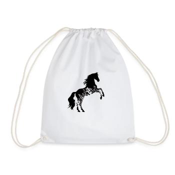 Cheval floral - Sac de sport léger - blanc - Devant