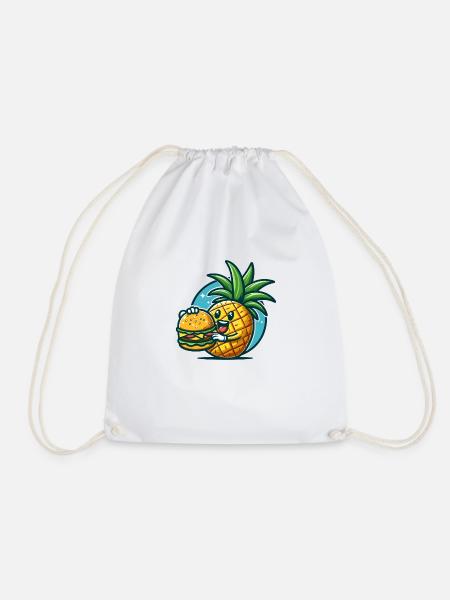 Ananas-Burger - Turnbeutel - Weiß