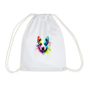 Propriétaire de chien Propriétaire de chien Terrier Chiot Chien - Sac de sport léger - blanc - Devant
