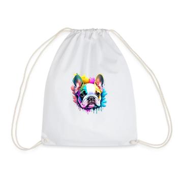 Bouledogue Chiens Propriétaire De Chien Propriétaire De Chien Chien - Sac de sport léger - blanc - Devant