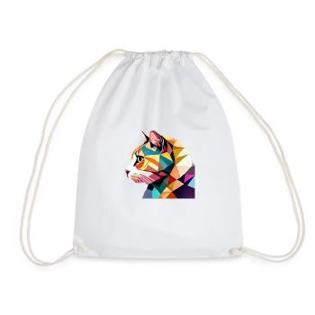 Chat, chat persan, matou domestique, propriétaire de chat - Sac de sport léger - blanc - Devant