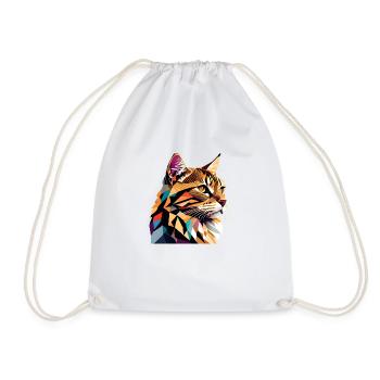 Maine Coon Cat Kitten Cat Owner Male Cat - Drawstring Bag - white - Front