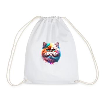 Domestic Cat, Kitten, Cat, Pet, Cat Owner - Drawstring Bag - white - Front