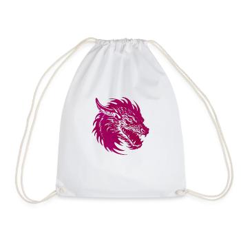 Fantasy Dragon Anime Dragon Head Reptile mythique - Sac de sport léger - blanc - Devant