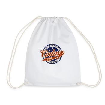 Vintage 2015—2015 Year Birthday Gift - Drawstring Bag - white - Front