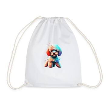 Pudel Hundehalter Hundewelpe Hundeliebe Pudelwelpe - Turnbeutel - Weiß - Vorne