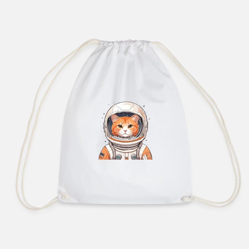 Astronauten-Katze - Turnbeutel - Weiß