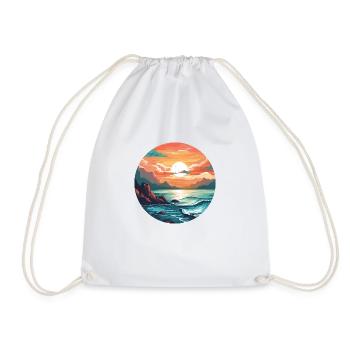 Silent morning - Drawstring Bag - white - Front