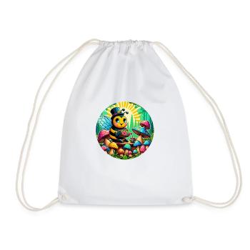 Vibrant Nature Art: A Colorful Journey - Drawstring Bag - white - Front