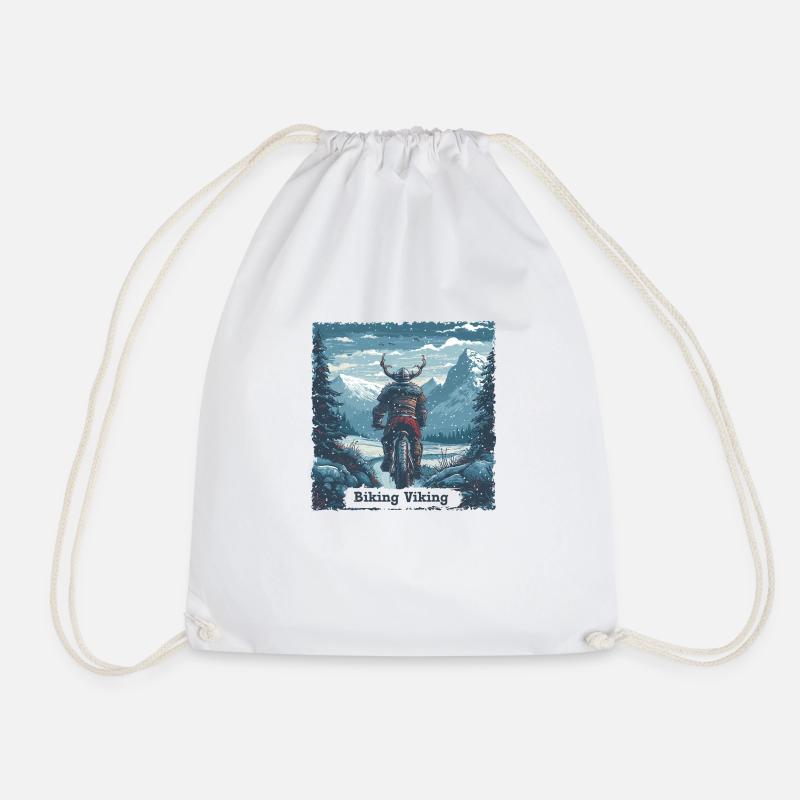 Biking Biking Verse 2 - Drawstring Bag - white