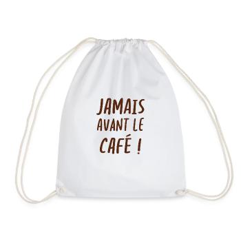 Jamais avant le café - Sac de sport léger - blanc - Devant
