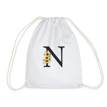 N Monogramme Tournesols - Sac de sport léger - blanc - Devant