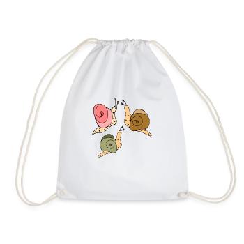 Escargots - Sac de sport léger - blanc - Devant