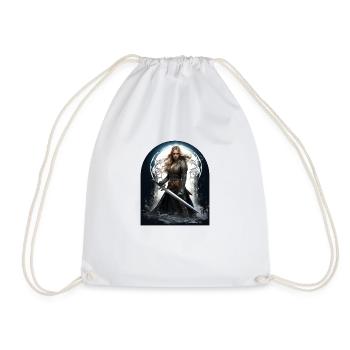 Guerrière gardienne des portes celtes - Sac de sport léger - blanc - Devant