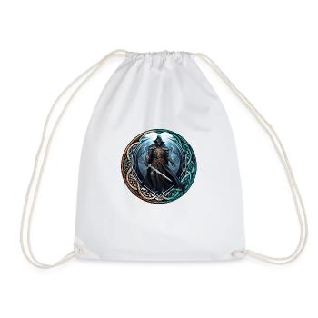 Guerrier celte - magicien à l'épée - rune celte - Sac de sport léger - blanc - Devant
