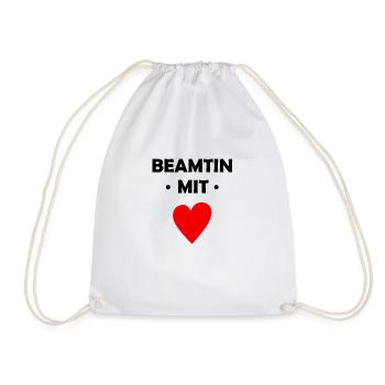 Beamtin mit Herz - Turnbeutel - Weiß - Vorne