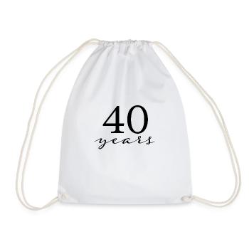 40 ans - Sac de sport léger - blanc - Devant