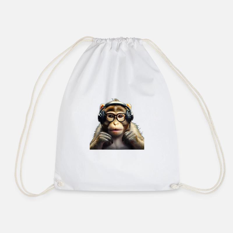Affe boxer - Turnbeutel - Weiß