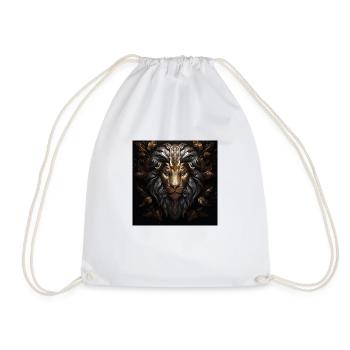 Tête de lion d’or - Sac de sport léger - blanc - Devant