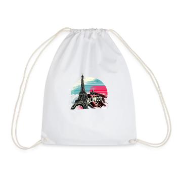 Paris Hollywood Dream Setting – Artistic City - Drawstring Bag - white - Front