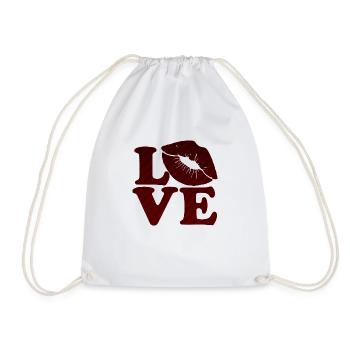 Love me Valentine Happy Valentines Valentines - Drawstring Bag - white - Front
