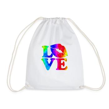 Love me Valentine Happy Valentines Valentines - Drawstring Bag - white - Front
