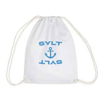Sylt - North Sea - Germany - Kampen - Island - Drawstring Bag - white - Front