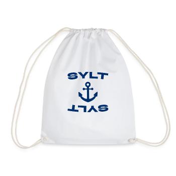 Sylt - North Sea - Germany - Kampen - Island - Drawstring Bag - white - Front