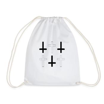 6 croix - Sac de sport léger - blanc - Devant