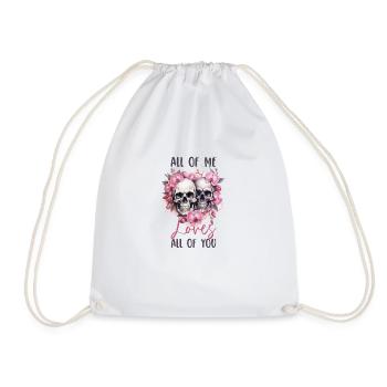 Tout de moi vous aime tous Squelettes de la Saint-Valentin - Sac de sport léger - blanc - Devant