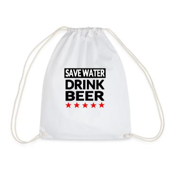 Beer - Drawstring Bag - white - Front