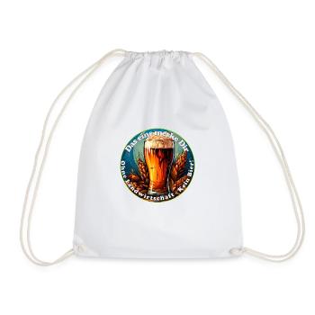 No agriculture, no beer - Drawstring Bag - white - Front