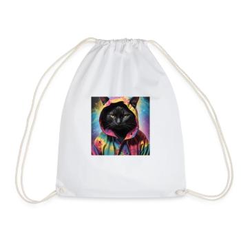 Pink Black Illustrated Valentine s Day Square - Sac de sport léger - blanc - Devant