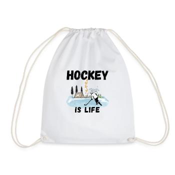 Eishockey Camping - Turnbeutel - Weiß - Vorne