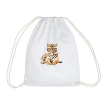 Tiger Spirit - Drawstring Bag - white - Front