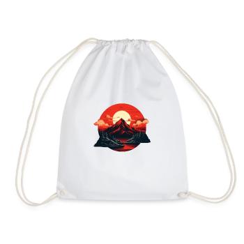 Mountain Glow - Drawstring Bag - white - Front