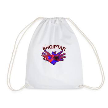 Dora me shqiprije, shqiptar krenar, kosova - Drawstring Bag - white - Front