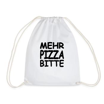 Pizza - Turnbeutel - Weiß - Vorne