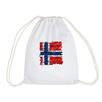 Norway Norway Flag Scandinavia Norden Tor Viking - Drawstring Bag - white - Front