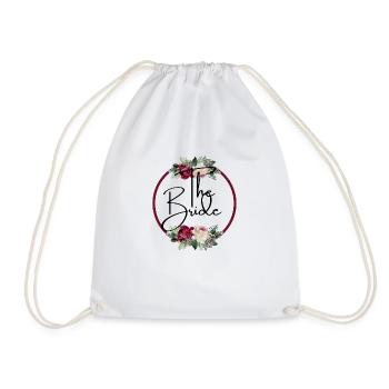 Die Blumenbraut - passendes T-Shirt - Turnbeutel - Weiß - Vorne
