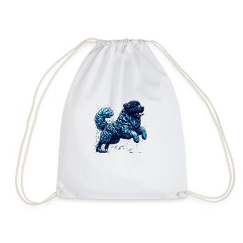 Newfy Wave of Joy - blue - Turnbeutel - Weiß - Vorne